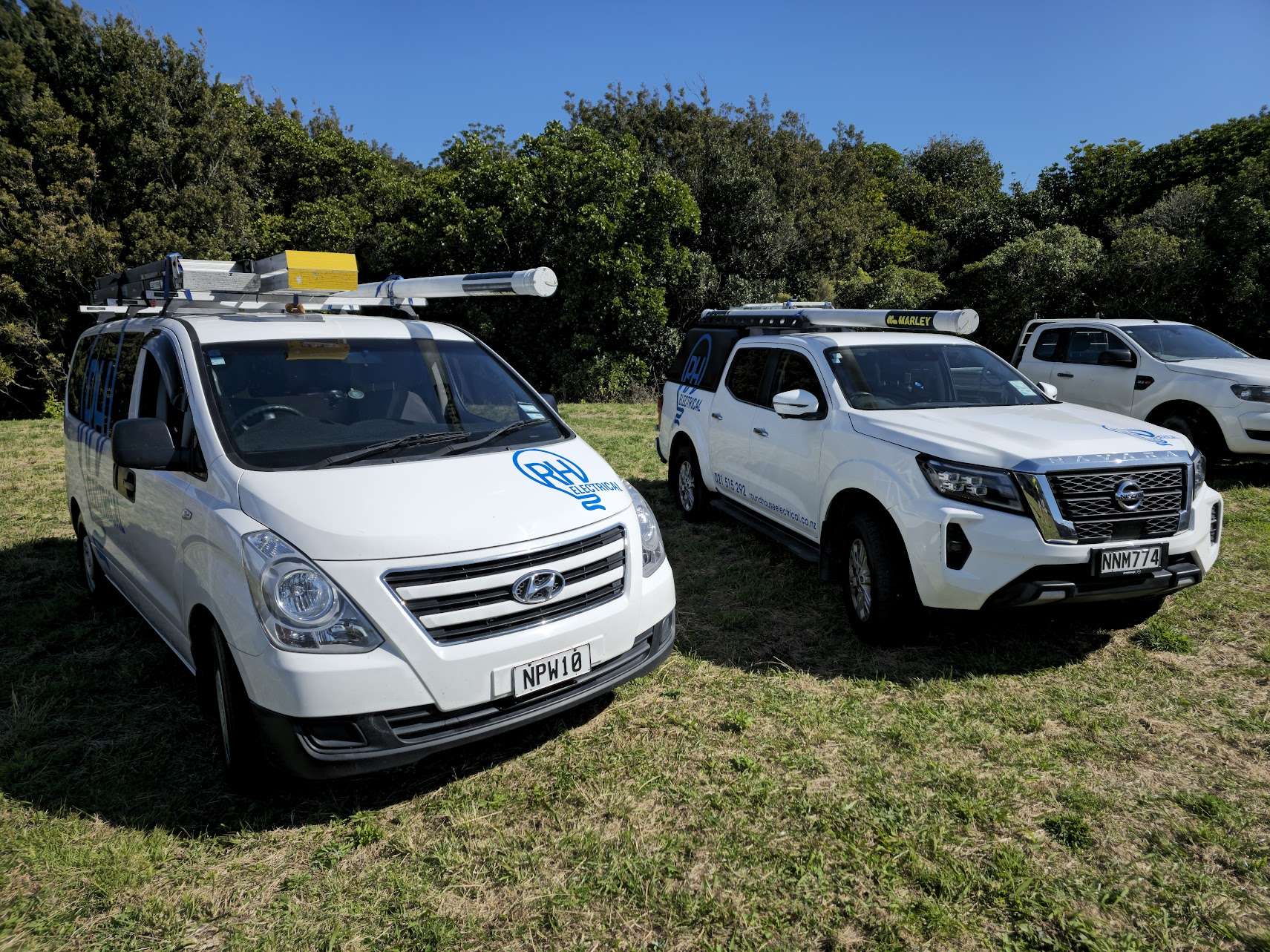Three vehicles used for Electrical services